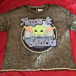 Grogu Baby Yoda Crop Top XL Star Wars Naps and Snacks